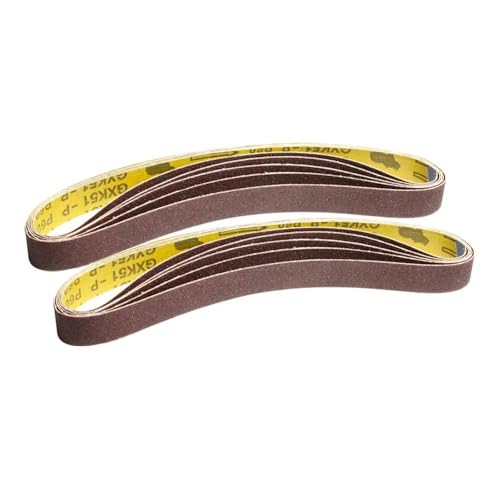 Schleifbänder, Sandstrahlwerkzeuge, 10 Stück, 25 x 762 mm, Schleifband, Bandschleifer, Schleifpapier, Zubehör for Holzbearbeitungswerkzeuge, 1 x 30 Zoll(Grit 60) von RUTHYEARS