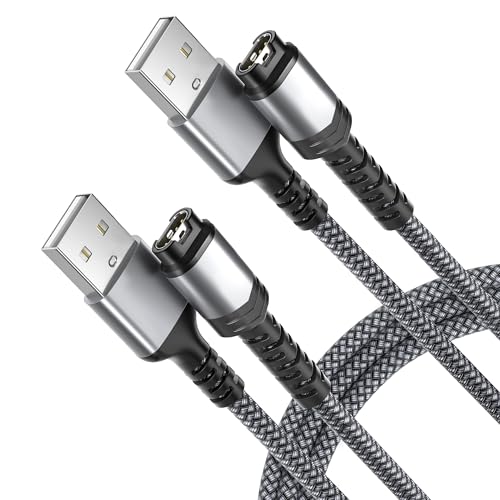 Ladekabel für Garmin Uhr,USB C Ladekabel 1.2M 2Pack für Garmin Fenix 8 E 7 7S 7X 6 6S 5 5S 5X Pro Plus,Venu 2S,Epix 2,Forerunner 965 955 265 255 245 165 55 45 GPS Music,Instinct,Approach S70 S62 S60 von RUXELY