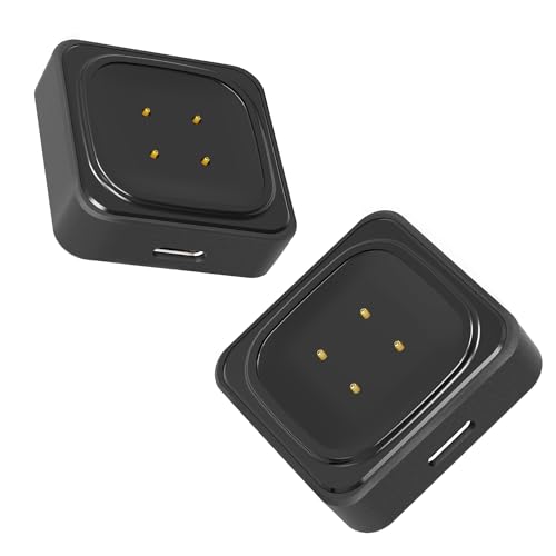 RUXELY Ladegerät 2 Stück Magnetisches USB Ladestation Charger Cable Dock Smartwatch Zubehör Schwarz Kompatibel mit Fitbit Sense Versa 3 Sense 2 Versa 4 RUXELY Ladegerät 2 Stück Magnetisches USB Ladestation Charger Cable Dock Smartwatch Zubehör Schwarz Kompatibel mit Fitbit Sense Versa 3 Sense 2 Versa 4 von RUXELY