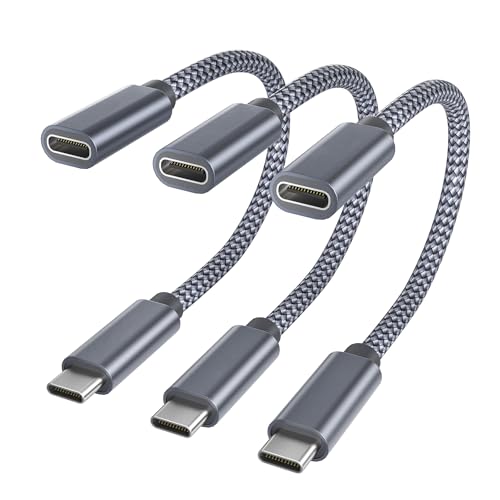 RUXELY USB C Datenblocker Adapter 3Stück,Typ C Stecker auf USBC Buchse Defender Kabel,Nur Lade,Schützt vor Hackern Viren,Privatsphäre Datensicherheit für iPhone 14 15 16,Samsung Galaxy S25 S23,iPad 10 von RUXELY