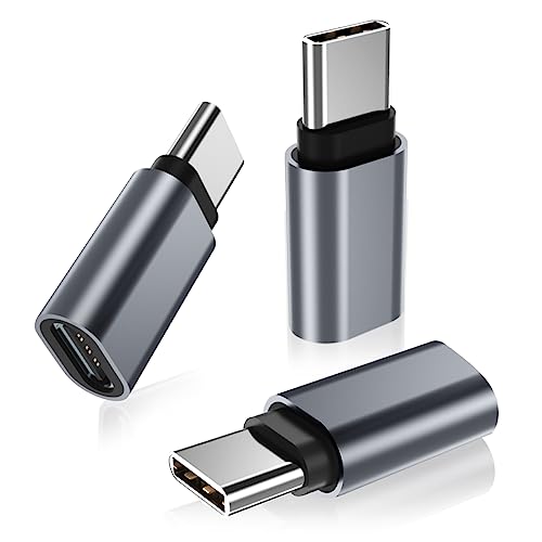 RUXELY USB C Extender Adapter 3Stück,PD 100W Typ C 3.1 Gen2 Buchse auf Stecker Verlängerung Konverter,Thunderbolt 3 Extension Connector für Lifeproof Otterbox Case,iPhone 15,Samsung Z Flip5,S23,A54 von RUXELY