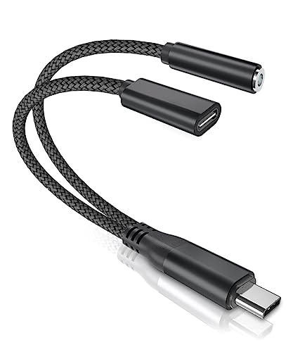 RUXELY USB Typ C zu 3,5mm Kopfhörer Adapter mit Ladebuchse,2 in 1 DAC 1/8" Klinke Audio Aux Adapter und Laden für iPad 10 11 Air 4 5 Mini 6,Samsung Galaxy ab S9 Ultra,Tab S9+,Tab S9,A60,Note 20 Ultra RUXELY USB Typ C zu 3,5mm Kopfhörer Adapter mit Ladebuchse,2 in 1 DAC 1/8" Klinke Audio Aux Adapter und Laden für iPad 10 11 Air 4 5 Mini 6,Samsung Galaxy ab S9 Ultra,Tab S9+,Tab S9,A60,Note 20 Ultra von RUXELY