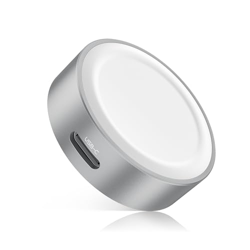 RUXELY Upgrade Magnetisches Ladegerät für Apple Watch,Double Port (Reuse Your USB C/iPhone Power LadeKabel) Magnetic iWatch Ladestation Charger Adapter Kompatibel mit Apple Watch Series 10 9 8 7 6 von RUXELY