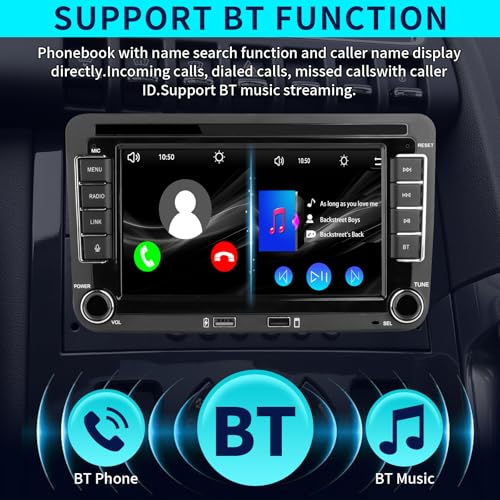 Autoradio kompatibel mit BMW E46 (1999–2004) 3er Serie. Unterstützt drahtloses/kabelloses CarPlay, Android Auto, Mirror Link, Radio Mit AM/FM/RDS/USB/DSP,Bluetooth, 7-Zoll-HD-Touchscreen von RUXYAXFOL