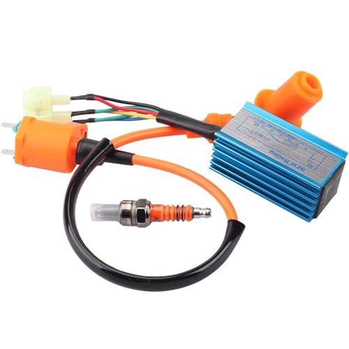 RVIFY Zündkerzen 6-poliger CDI-Zündspulen-Zündkerzensatz für GY6 50ccm 70ccm 90ccm 110ccm 125ccm 150ccm 139QMB 152QMI 157QMJ Ignition Coil von RVIFY