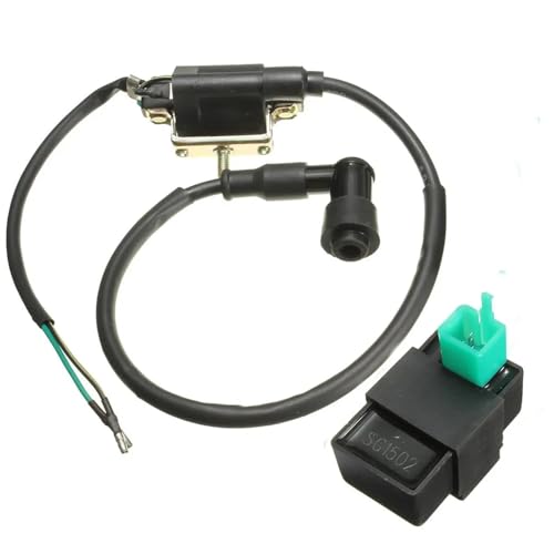 RVIFY Zündkerzen Motorrad Zündspule & CDI EINHEIT Kit Für 50cc 70cc 90cc 110cc 125cc ATV Quad Gart Dirt Pit Bike Ignition Coil von RVIFY