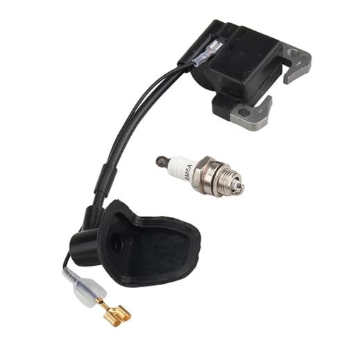 RVIFY Zündkerzen Rote ZÜNDSPULE Für 43cc 47cc 49cc Mini Quad Pocket Dirt Bike ATV 2-Hub Motor Teil Mit Zündkerze Ignition Coil(Spark Plug Coilblack) von RVIFY