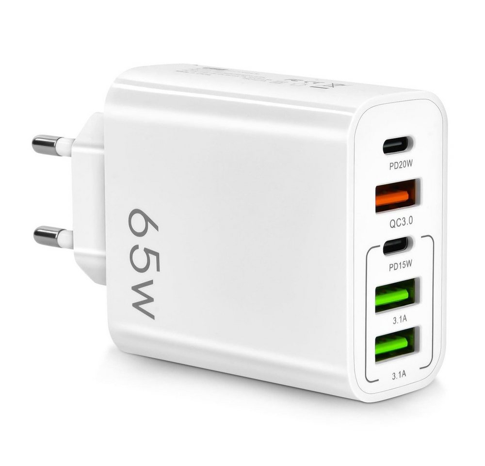 RWEUOQ 65W Schnellladegerät 2 Typ C PD +3 USB Wandladegerät USB-Ladegerät Universal-Ladegerät (USB-Ladegerät mit Mehrfachanschlüssen und Reiseadapter, Ladegerät mit 5 Ports, inkl. Typ-C-EU-Adapter für Reisen, European USB Netzteil für iPhone 14 Pro Max 13, 5 Ports Ladegerät) RWEUOQ 65W Schnellladegerät 2 Typ C PD +3 USB Wandladegerät USB-Ladegerät Universal-Ladegerät (USB-Ladegerät mit Mehrfachanschlüssen und Reiseadapter, Ladegerät mit 5 Ports, inkl. Typ-C-EU-Adapter für Reisen, European USB Netzteil für iPhone 14 Pro Max 13, 5 Ports Ladegerät) von RWEUOQ