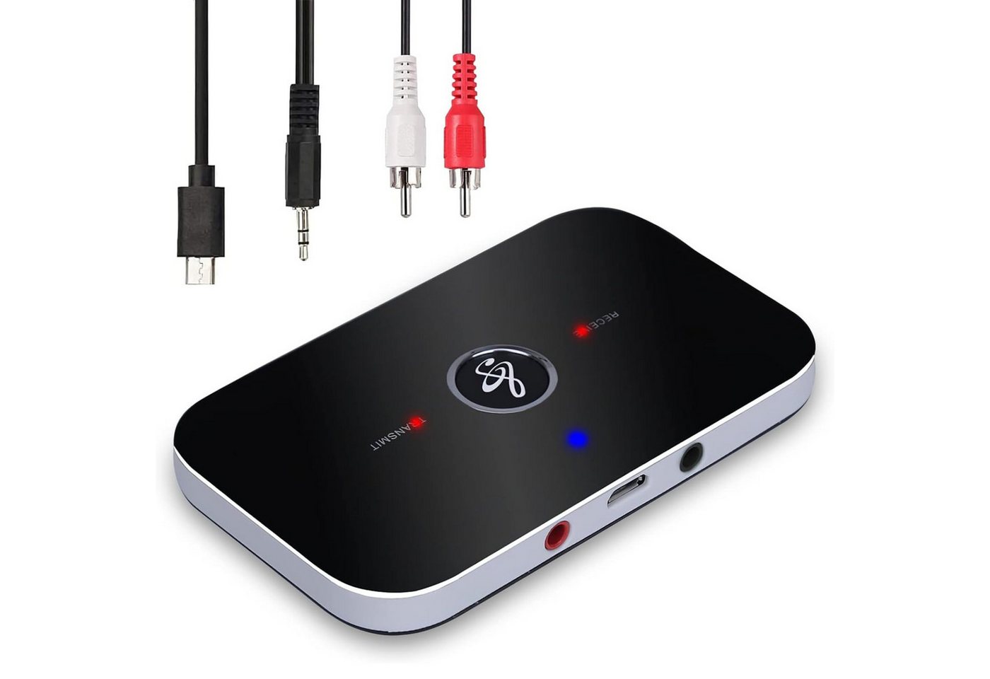RWEUOQ Bluetooth-Adapter 5.0, 2-in-1 Bluetooth-Empfänger/Bluetooth-Sender Adapter, verlustfreier Hi-Fi-Empfänger, mit RCA-Kabel und 3,5 mm Audiokabel RWEUOQ Bluetooth-Adapter 5.0, 2-in-1 Bluetooth-Empfänger/Bluetooth-Sender Adapter, verlustfreier Hi-Fi-Empfänger, mit RCA-Kabel und 3,5 mm Audiokabel von RWEUOQ