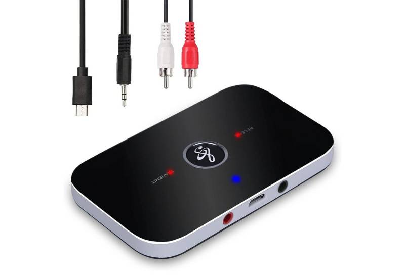 RWEUOQ Bluetooth-Adapter 5.0, 2-in-1 Bluetooth-Empfänger/Bluetooth-Sender Adapter, verlustfreier Hi-Fi-Empfänger, mit RCA-Kabel und 3,5 mm Audiokabel von RWEUOQ