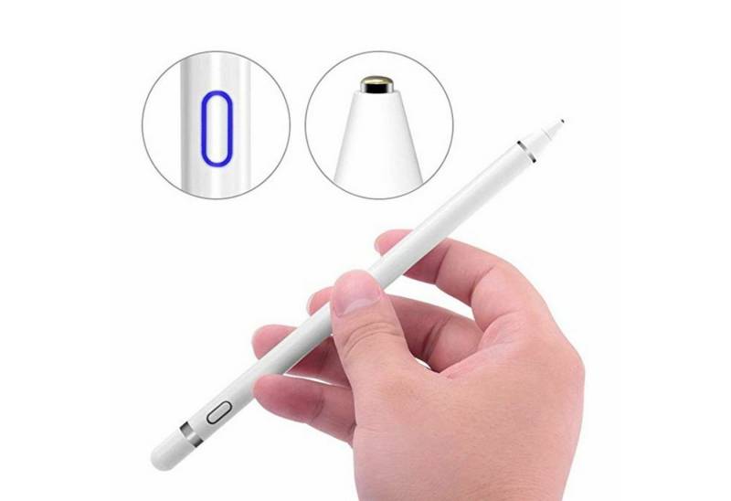 RWEUOQ Eingabestift Stylus Pen Universal Eingabestift für Touchscreen weiß (1-St., Eingabestift Tablet Stift) magnetische Kappe und Ohne Bluetooth-Design von RWEUOQ
