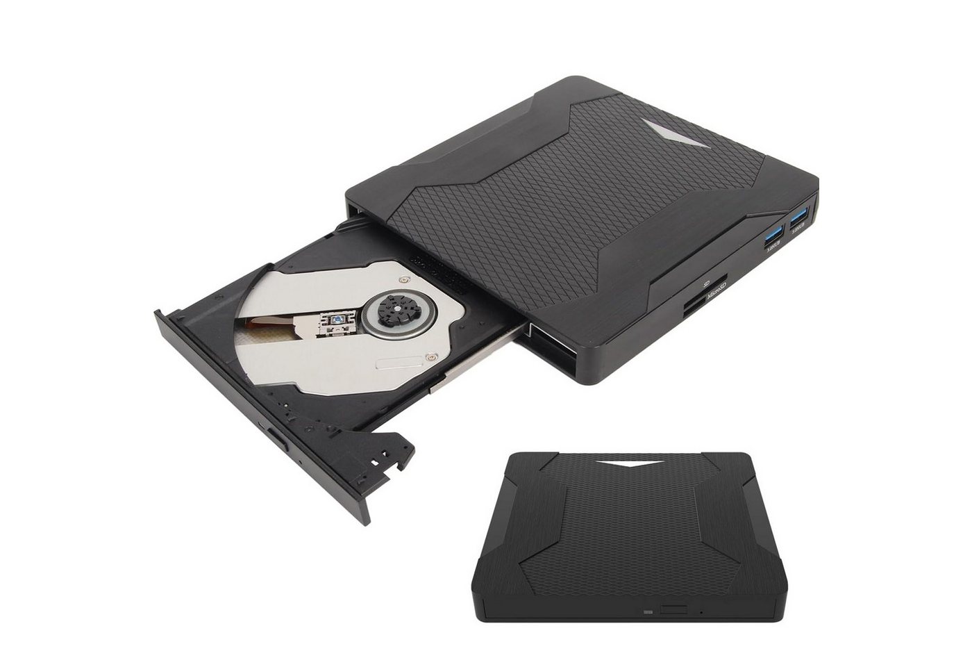 RWEUOQ Externes CE/DVD-Laufwerk, Externes optisches Laufwerk USB 3.0 Typ-C DVD-Brenner (USB/Typ-C/SD/TF, DVD 8x/CD 24x, für MacOS/WIN98/SE/ME/2000XP/WIN7/WIN8/WIN10/WIN11) von RWEUOQ