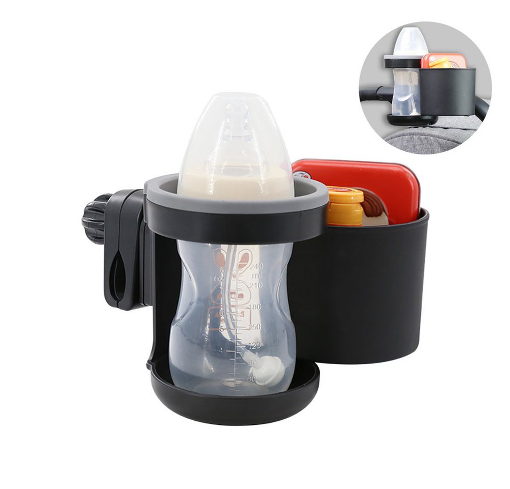 RWEUOQ Flaschenhalter Becherhalter mit Snackbox, 2 in 1 Getränkehalter für Kinderwagen, (Tragbarer Flaschenhalter, Kinderwagen-Snackbox-Becherhalter, 1-St., 360° Drehbar Doppelter Flaschenhalter, Clip-Design), Kinderwagen Flasche Becherhalter 12*9.5*17cm RWEUOQ Flaschenhalter Becherhalter mit Snackbox, 2 in 1 Getränkehalter für Kinderwagen, (Tragbarer Flaschenhalter, Kinderwagen-Snackbox-Becherhalter, 1-St., 360° Drehbar Doppelter Flaschenhalter, Clip-Design), Kinderwagen Flasche Becherhalter 12*9.5*17cm von RWEUOQ