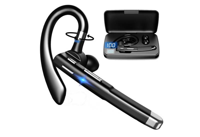 RWEUOQ In-Ear-Kopfhörer Bluetooth Headset LED-Display Freisprecheinrichtung In-Ear-Kopfhörer (geeignet für Fahren/Arbeit/Geschäft, Lärmreduzierung) von RWEUOQ