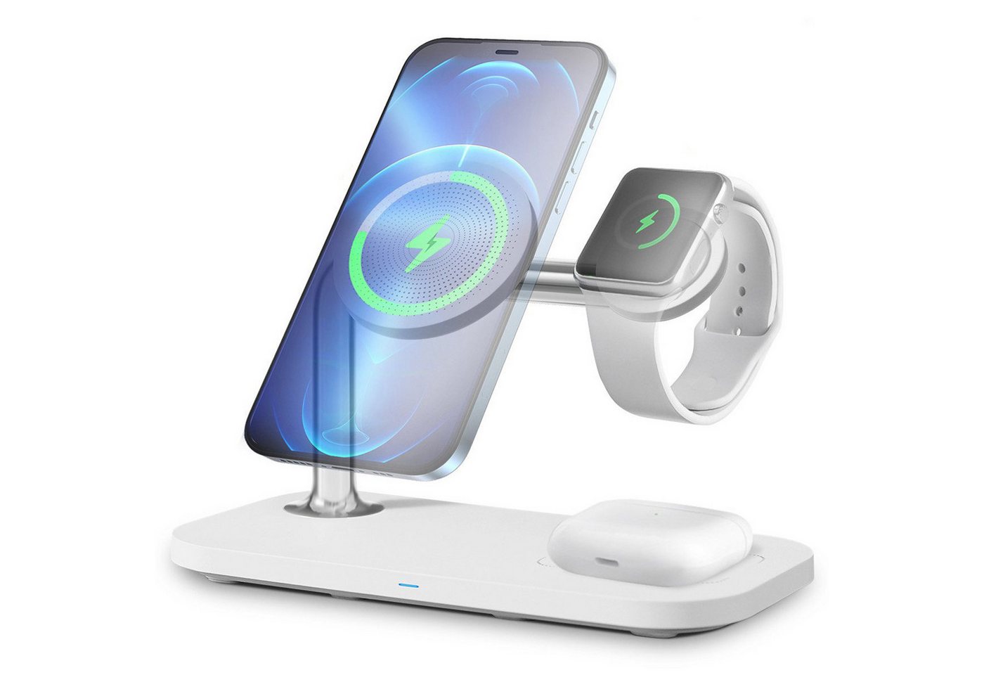 RWEUOQ Induktive Ladegerät, Wireless Charger Induktions-Ladegerät Ladestation (3- In-1 Kabellose Ladestation Magsafe Ladegerät, Halterung für Mobiltelefon, 1-tlg., Geeignet Für Apple Iphone Serie Apple Watch Und Airpods, 15w Schnelle Magnetische Magsafe Ladehalterung) RWEUOQ Induktive Ladegerät, Wireless Charger Induktions-Ladegerät Ladestation (3- In-1 Kabellose Ladestation Magsafe Ladegerät, Halterung für Mobiltelefon, 1-tlg., Geeignet Für Apple Iphone Serie Apple Watch Und Airpods, 15w Schnelle Magnetische Magsafe Ladehalterung) von RWEUOQ