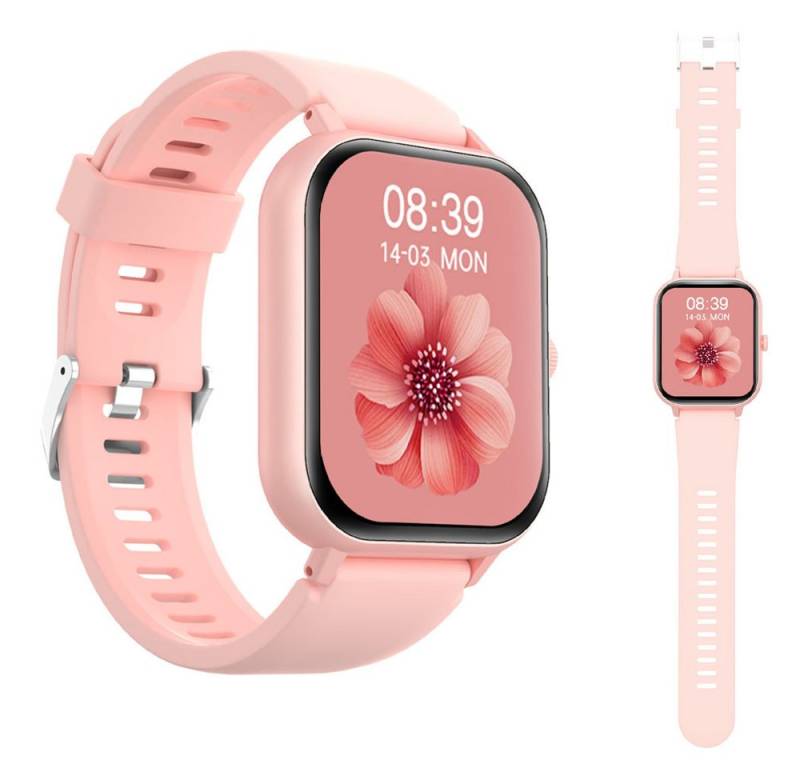 RWEUOQ Intelligente Uhr, Gesundheit Tracker Uhr für Männer & Frauen Smartwatch, 24/7 Herzfrequenz-Blutdruckmesser Schlaf-Tracker, 8 TrainingsmodiKalorienzählerPedometerWasserdicht Kompatibel mit iOS von RWEUOQ