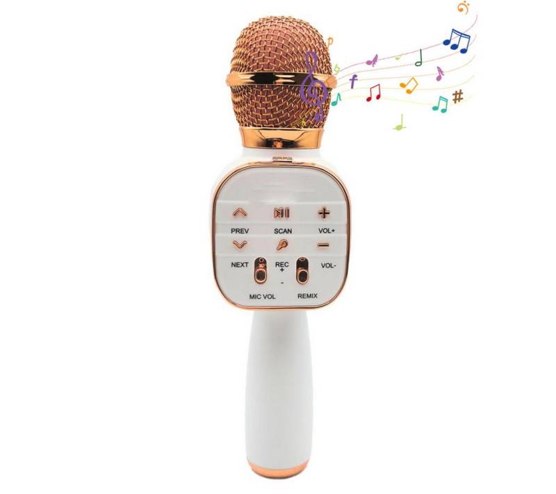 RWEUOQ Kabellose Bluetooth-Karaoke-Handmikrofon Bluetooth-Lautsprecher (Geschenke für Männer, Frauen, Jung und Alt gleichermaßen) von RWEUOQ