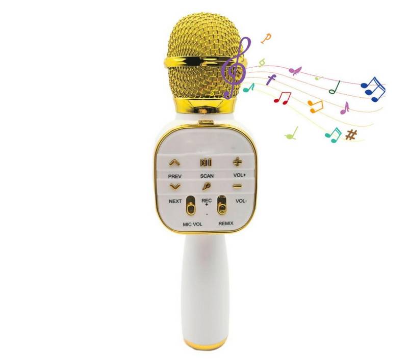 RWEUOQ Kabellose Bluetooth-Karaoke-Handmikrofon Bluetooth-Lautsprecher (Geschenke für Männer, Frauen, Jung und Alt gleichermaßen) von RWEUOQ