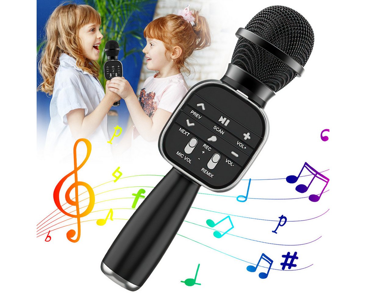 RWEUOQ Kabellose Karaoke-Handmikrofon, Bluetooth-Karaokemaschine Bluetooth-Lautsprecher (Geschenke für Männer, Frauen, Jung und Alt gleichermaßen) von RWEUOQ