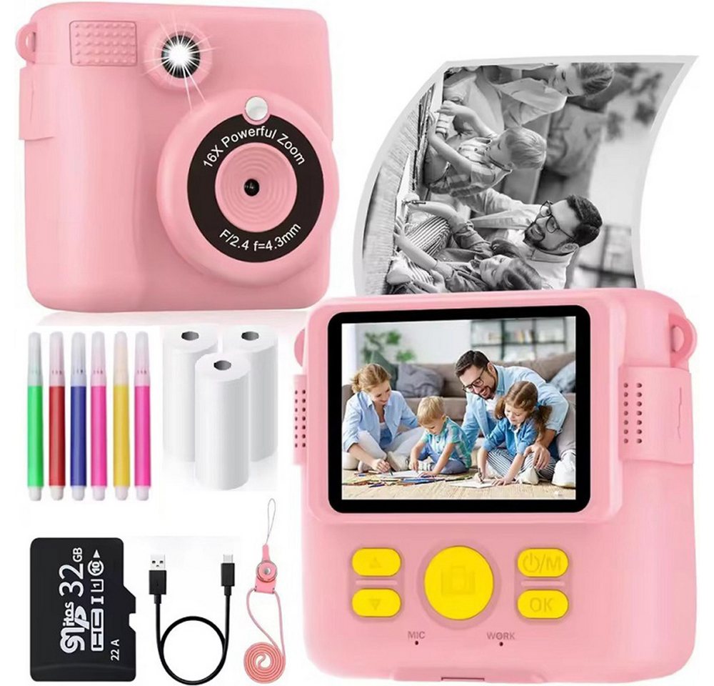 RWEUOQ KinderKamera DigitalKamera Sofortbildkamera Schwarzweiß Fotokamera Sofortbildkamera (inkl. 1080P 2,4 Zoll Sofortbildkamera mit Druckpapier & 32GB Karte, Digitalkamera mit Farbigen Stiften Geschenk für Kinder 3-12 Jahre) RWEUOQ KinderKamera DigitalKamera Sofortbildkamera Schwarzweiß Fotokamera Sofortbildkamera (inkl. 1080P 2,4 Zoll Sofortbildkamera mit Druckpapier & 32GB Karte, Digitalkamera mit Farbigen Stiften Geschenk für Kinder 3-12 Jahre) von RWEUOQ