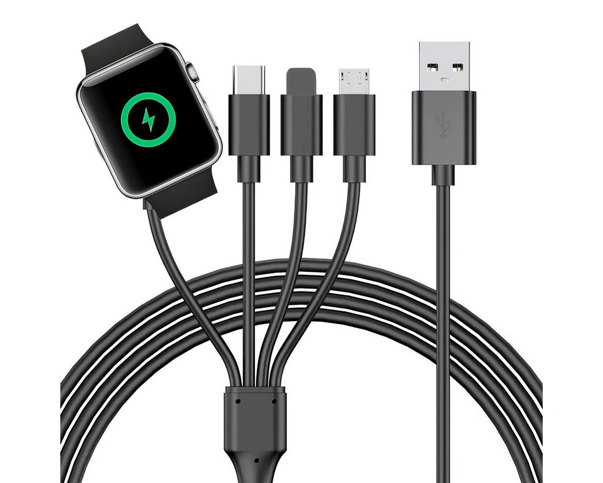 RWEUOQ Ladekabel 4-in-1 für Uhr und Telefon Schnelles magnetisches USB USB-Kabel RWEUOQ Ladekabel 4-in-1 für Uhr und Telefon Schnelles magnetisches USB USB-Kabel von RWEUOQ