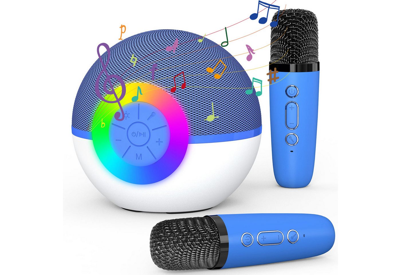 RWEUOQ Mini-Karaoke-Maschine mit 2 drahtlosen Mikrofonen Bluetooth-Lautsprecher 360° Stereo Surround, HIFI High Audio Technologie (Bluetooth-Verbindung, USB-Ladung, Lange Lebensdauer, Geburtstags- und Urlaubsgeschenk) RWEUOQ Mini-Karaoke-Maschine mit 2 drahtlosen Mikrofonen Bluetooth-Lautsprecher 360° Stereo Surround, HIFI High Audio Technologie (Bluetooth-Verbindung, USB-Ladung, Lange Lebensdauer, Geburtstags- und Urlaubsgeschenk) von RWEUOQ