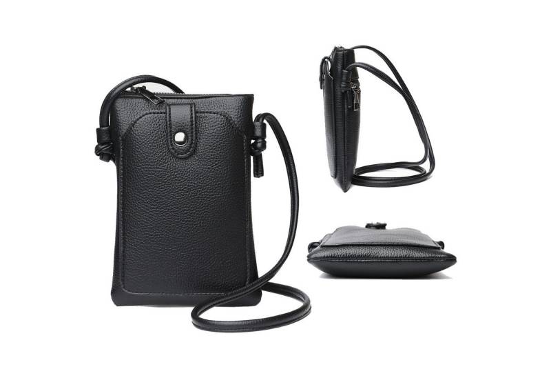 RWEUOQ Smartphone-Hülle Handyfach Handytasche Handygeldbörse Schwarz, Schultertasche Kleine Handy Umhängetasche Tasche Geldbörse Minibag von RWEUOQ