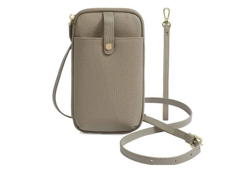 RWEUOQ Smartphone-Hülle Handytasche Handygeldbörse Kleine Handy Umhängetasche Grau, Umhängetasche Tasche Geldbörse Minibag Leder Schultertasche von RWEUOQ