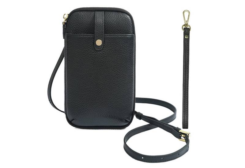 RWEUOQ Smartphone-Hülle Handytasche Handygeldbörse Kleine Handy Umhängetasche Schwarz, Umhängetasche Tasche Geldbörse Minibag Leder Schultertasche von RWEUOQ
