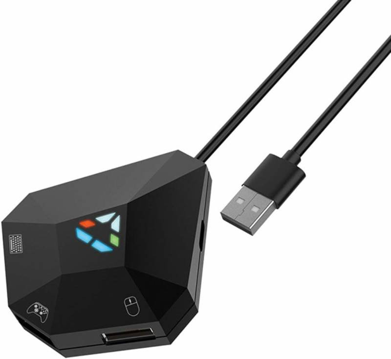 RWEUOQ Tastatur und Maus konverter Kabelgebundener für N-Switch USB-Adapter 1 Typ-C und 3 Micro-USB, Tastatur- und Mausadapter für PS4/PS3/Xbox360/Xbox One Konsolenserie von RWEUOQ