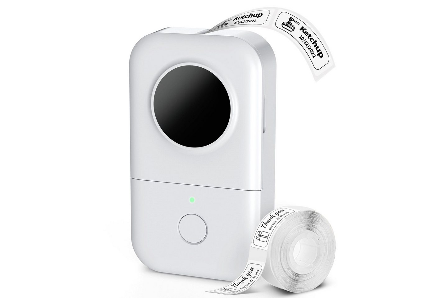 RWEUOQ Thermodrucker Kompatibel mit iOS Android Etikettendrucker Bluetooth Etikettendrucker, (1.000 Symbole, 60 Rahmen und mehrere Schriftarten) von RWEUOQ