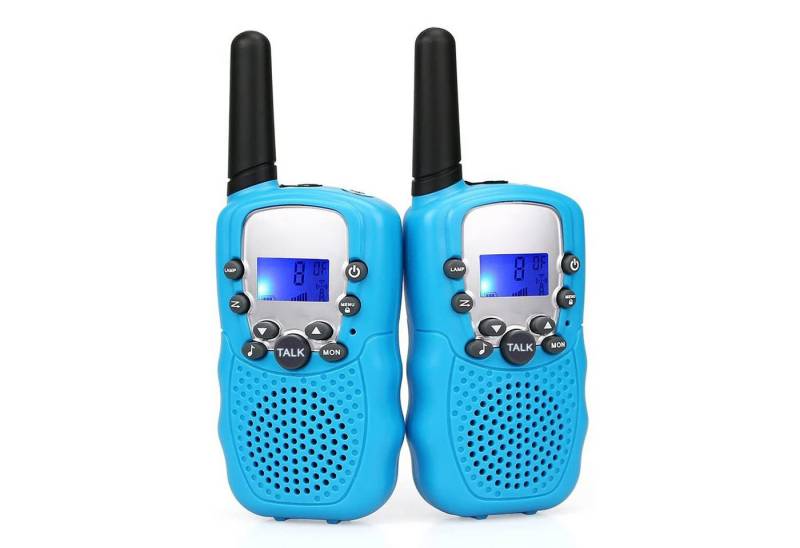 RWEUOQ Walkie Talkie Tragbares Kinder-Walkie-Talkie, mit LCD-Bildschirm, (Spielzeug Wiederaufladbar für Innen Draußen Aktivität, 2-St., 8 Kanal Funkgerät mit VOX Funktion LED Taschenlampe), Geschenke für 3-12 jährige Jungen Mädchen, 3 Meilen Reichweite von RWEUOQ