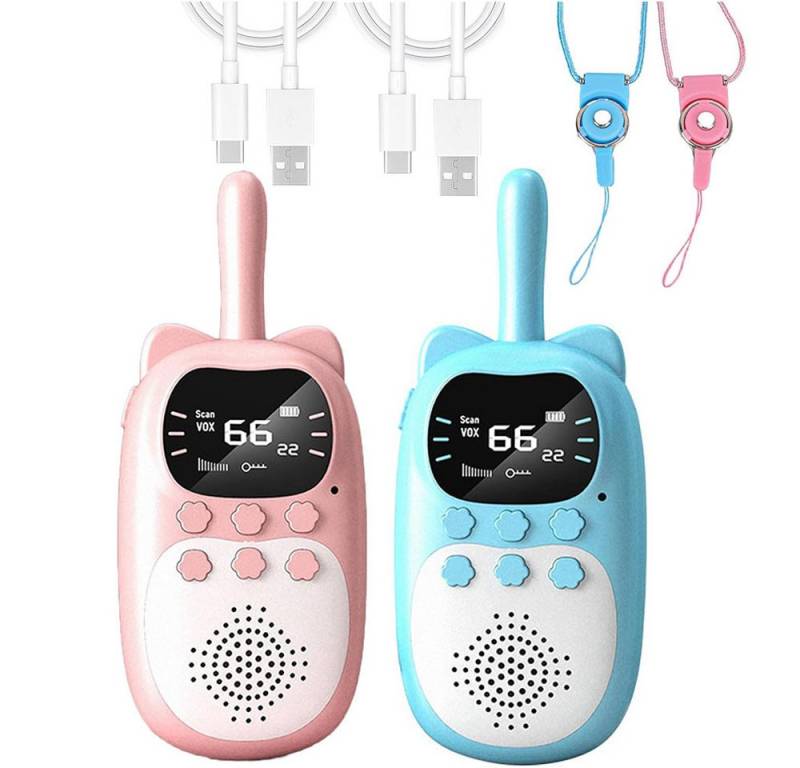 RWEUOQ Walkie Talkie Wiederaufladbare Walkie-Talkies für Kinder mit großer Reichweite von RWEUOQ
