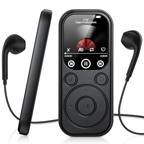 128GB MP3 Player Bluetooth, RWSRW MP3-Player mit Kopfhörer FM Radio Diktiergerät Mini Design HiFi-Sound E-Book Reader Fotoalbum Ideal für Sport 128GB MP3 Player Bluetooth, RWSRW MP3-Player mit Kopfhörer FM Radio Diktiergerät Mini Design HiFi-Sound E-Book Reader Fotoalbum Ideal für Sport von RWSRW