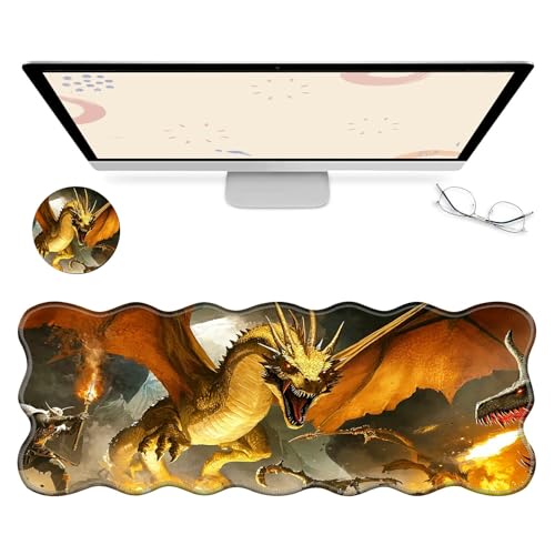 RWUTYTIUL Computer-Schreibtischmatte, wasserdichte Oberfläche, Schreibunterlage mit genähten Kanten, rutschfest, große Maus-Tastaturunterlage für Büro, Zuhause, Arbeit, Gamer, Laptop RWUTYTIUL Computer-Schreibtischmatte, wasserdichte Oberfläche, Schreibunterlage mit genähten Kanten, rutschfest, große Maus-Tastaturunterlage für Büro, Zuhause, Arbeit, Gamer, Laptop von RWUTYTIUL