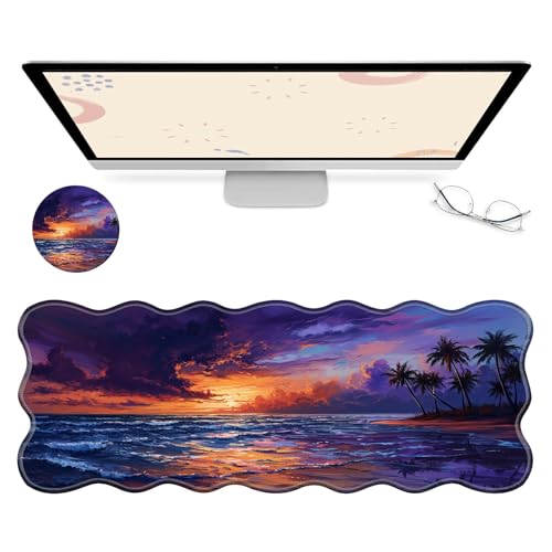 RWUTYTIUL Computer-Schreibtischmatte, wasserdichte Oberfläche, Schreibunterlage mit genähten Kanten, rutschfest, große Maus-Tastaturunterlage für Büro, Zuhause, Arbeit, Gamer, Laptop RWUTYTIUL Computer-Schreibtischmatte, wasserdichte Oberfläche, Schreibunterlage mit genähten Kanten, rutschfest, große Maus-Tastaturunterlage für Büro, Zuhause, Arbeit, Gamer, Laptop von RWUTYTIUL