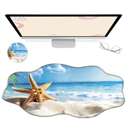 RWUTYTIUL Computer-Schreibtischmatte, wasserdichte Oberfläche, Schreibunterlage mit genähten Kanten, rutschfest, große Maus-Tastaturunterlage für Büro, Zuhause, Arbeit, Gamer, Laptop RWUTYTIUL Computer-Schreibtischmatte, wasserdichte Oberfläche, Schreibunterlage mit genähten Kanten, rutschfest, große Maus-Tastaturunterlage für Büro, Zuhause, Arbeit, Gamer, Laptop von RWUTYTIUL
