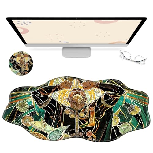 RWUTYTIUL Computer-Schreibtischmatte, wasserdichte Oberfläche, Schreibunterlage mit genähten Kanten, rutschfest, große Maus-Tastaturunterlage für Büro, Zuhause, Arbeit, Gamer, Laptop RWUTYTIUL Computer-Schreibtischmatte, wasserdichte Oberfläche, Schreibunterlage mit genähten Kanten, rutschfest, große Maus-Tastaturunterlage für Büro, Zuhause, Arbeit, Gamer, Laptop von RWUTYTIUL