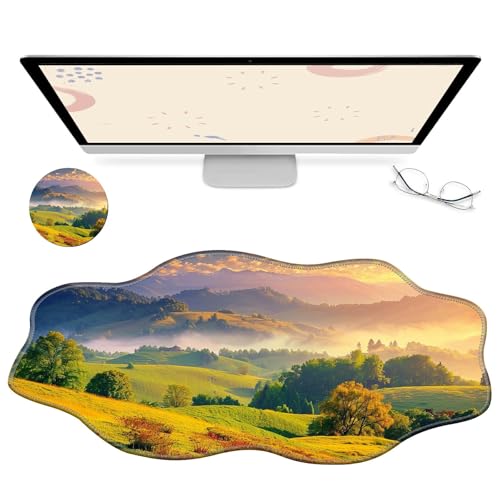 RWUTYTIUL Computer-Schreibtischmatte, wasserdichte Oberfläche, Schreibunterlage mit genähten Kanten, rutschfest, große Maus-Tastaturunterlage für Büro, Zuhause, Arbeit, Gamer, Laptop RWUTYTIUL Computer-Schreibtischmatte, wasserdichte Oberfläche, Schreibunterlage mit genähten Kanten, rutschfest, große Maus-Tastaturunterlage für Büro, Zuhause, Arbeit, Gamer, Laptop von RWUTYTIUL