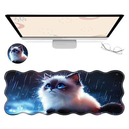 RWUTYTIUL Computer-Schreibtischmatte, wasserdichte Oberfläche, Schreibunterlage mit genähten Kanten, rutschfest, große Maus-Tastaturunterlage für Büro, Zuhause, Arbeit, Gamer, Laptop RWUTYTIUL Computer-Schreibtischmatte, wasserdichte Oberfläche, Schreibunterlage mit genähten Kanten, rutschfest, große Maus-Tastaturunterlage für Büro, Zuhause, Arbeit, Gamer, Laptop von RWUTYTIUL