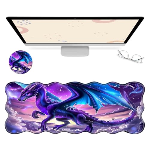 RWUTYTIUL Computer-Schreibtischmatte, wasserdichte Oberfläche, Schreibunterlage mit genähten Kanten, rutschfest, große Maus-Tastaturunterlage für Büro, Zuhause, Arbeit, Gamer, Laptop RWUTYTIUL Computer-Schreibtischmatte, wasserdichte Oberfläche, Schreibunterlage mit genähten Kanten, rutschfest, große Maus-Tastaturunterlage für Büro, Zuhause, Arbeit, Gamer, Laptop von RWUTYTIUL