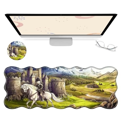 RWUTYTIUL Computer-Schreibtischmatte, wasserdichte Oberfläche, Schreibunterlage mit genähten Kanten, rutschfest, große Maus-Tastaturunterlage für Büro, Zuhause, Arbeit, Gamer, Laptop RWUTYTIUL Computer-Schreibtischmatte, wasserdichte Oberfläche, Schreibunterlage mit genähten Kanten, rutschfest, große Maus-Tastaturunterlage für Büro, Zuhause, Arbeit, Gamer, Laptop von RWUTYTIUL