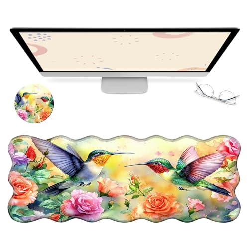 RWUTYTIUL Computer-Schreibtischmatte, wasserdichte Oberfläche, Schreibunterlage mit genähten Kanten, rutschfest, große Maus-Tastaturunterlage für Büro, Zuhause, Arbeit, Gamer, Laptop RWUTYTIUL Computer-Schreibtischmatte, wasserdichte Oberfläche, Schreibunterlage mit genähten Kanten, rutschfest, große Maus-Tastaturunterlage für Büro, Zuhause, Arbeit, Gamer, Laptop von RWUTYTIUL