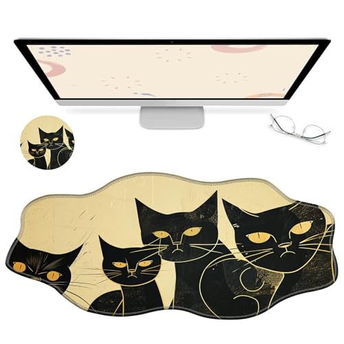 RWUTYTIUL Computer-Schreibtischmatte, wasserdichte Oberfläche, Schreibunterlage mit genähten Kanten, rutschfest, große Maus-Tastaturunterlage für Büro, Zuhause, Arbeit, Gamer, Laptop RWUTYTIUL Computer-Schreibtischmatte, wasserdichte Oberfläche, Schreibunterlage mit genähten Kanten, rutschfest, große Maus-Tastaturunterlage für Büro, Zuhause, Arbeit, Gamer, Laptop von RWUTYTIUL
