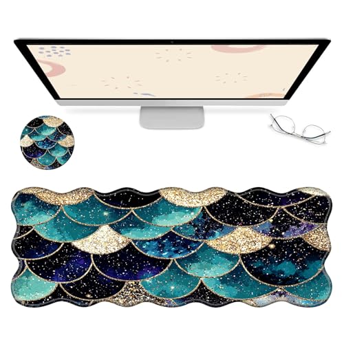 RWUTYTIUL Computer-Schreibtischmatte, wasserdichte Oberfläche, Schreibunterlage mit genähten Kanten, rutschfest, große Maus-Tastaturunterlage für Büro, Zuhause, Arbeit, Gamer, Laptop RWUTYTIUL Computer-Schreibtischmatte, wasserdichte Oberfläche, Schreibunterlage mit genähten Kanten, rutschfest, große Maus-Tastaturunterlage für Büro, Zuhause, Arbeit, Gamer, Laptop von RWUTYTIUL