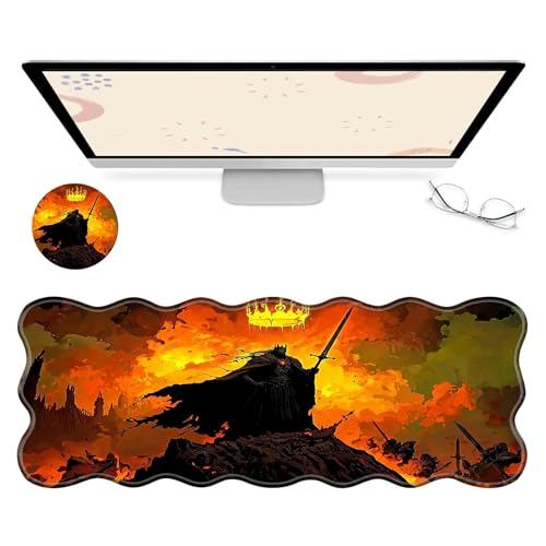 RWUTYTIUL Computer-Schreibtischmatte, wasserdichte Oberfläche, Schreibunterlage mit genähten Kanten, rutschfest, große Maus-Tastaturunterlage für Büro, Zuhause, Arbeit, Gamer, Laptop RWUTYTIUL Computer-Schreibtischmatte, wasserdichte Oberfläche, Schreibunterlage mit genähten Kanten, rutschfest, große Maus-Tastaturunterlage für Büro, Zuhause, Arbeit, Gamer, Laptop von RWUTYTIUL