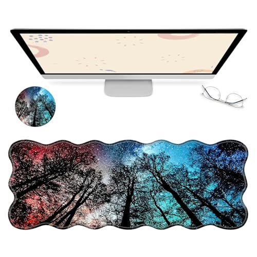 RWUTYTIUL Computer-Schreibtischmatte, wasserdichte Oberfläche, Schreibunterlage mit genähten Kanten, rutschfest, große Maus-Tastaturunterlage für Büro, Zuhause, Arbeit, Gamer, Laptop RWUTYTIUL Computer-Schreibtischmatte, wasserdichte Oberfläche, Schreibunterlage mit genähten Kanten, rutschfest, große Maus-Tastaturunterlage für Büro, Zuhause, Arbeit, Gamer, Laptop von RWUTYTIUL