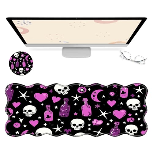 RWUTYTIUL Computer-Schreibtischmatte, wasserdichte Oberfläche, Schreibunterlage mit genähten Kanten, rutschfest, große Maus-Tastaturunterlage für Büro, Zuhause, Arbeit, Gamer, Laptop RWUTYTIUL Computer-Schreibtischmatte, wasserdichte Oberfläche, Schreibunterlage mit genähten Kanten, rutschfest, große Maus-Tastaturunterlage für Büro, Zuhause, Arbeit, Gamer, Laptop von RWUTYTIUL