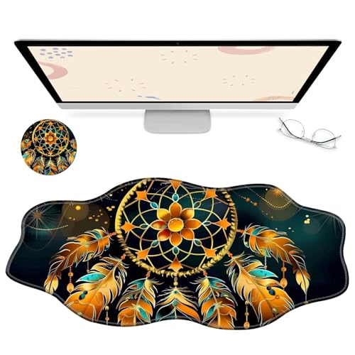 RWUTYTIUL Computer-Schreibtischmatte, wasserdichte Oberfläche, Schreibunterlage mit genähten Kanten, rutschfest, große Maus-Tastaturunterlage für Büro, Zuhause, Arbeit, Gamer, Laptop RWUTYTIUL Computer-Schreibtischmatte, wasserdichte Oberfläche, Schreibunterlage mit genähten Kanten, rutschfest, große Maus-Tastaturunterlage für Büro, Zuhause, Arbeit, Gamer, Laptop von RWUTYTIUL