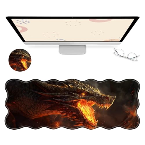 RWUTYTIUL Computer-Schreibtischmatte, wasserdichte Oberfläche, Schreibunterlage mit genähten Kanten, rutschfest, große Maus-Tastaturunterlage für Büro, Zuhause, Arbeit, Gamer, Laptop RWUTYTIUL Computer-Schreibtischmatte, wasserdichte Oberfläche, Schreibunterlage mit genähten Kanten, rutschfest, große Maus-Tastaturunterlage für Büro, Zuhause, Arbeit, Gamer, Laptop von RWUTYTIUL